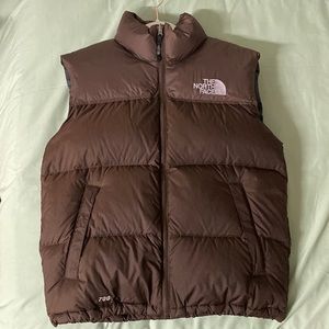 Trendy, brown, North Face puffer vest
